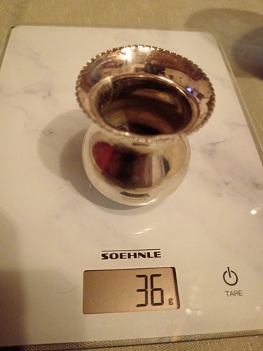 800er silber vase 4 5 - 4,5, cm