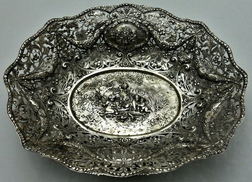 Obstschale 800er silber schale - obstschale,