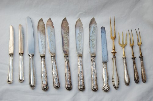 Sammlung antikes silberbesteck - sammlung,